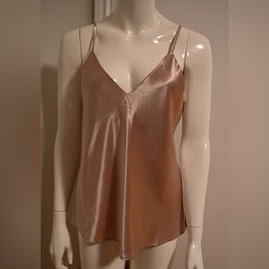 Know One Cares satin camisole - champagne colour